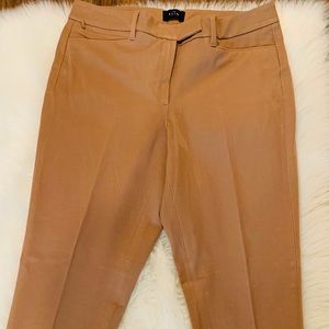Tan White House Black Market Straight Leg Pant
